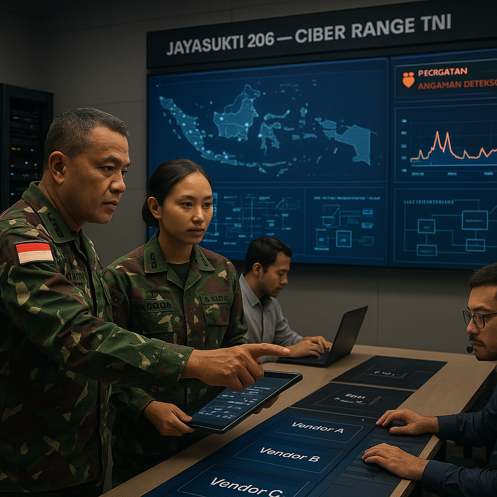 Keamanan Integrasi: Latihan Gabungan TNI Uji Interoperabilitas Sistem Komando dari Berbagai Vendor di Ciber Range TNI