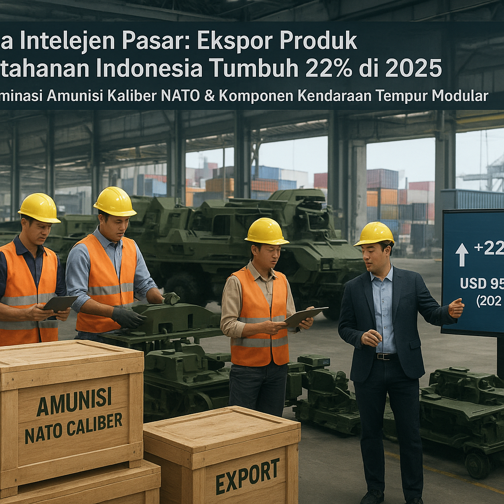 Data Intelejen Pasar: Ekspor Produk Pertahanan Indonesia Tumbuh 22% di 2025, Didominasi Amunisi dan Komponen Kendaraan Tempur