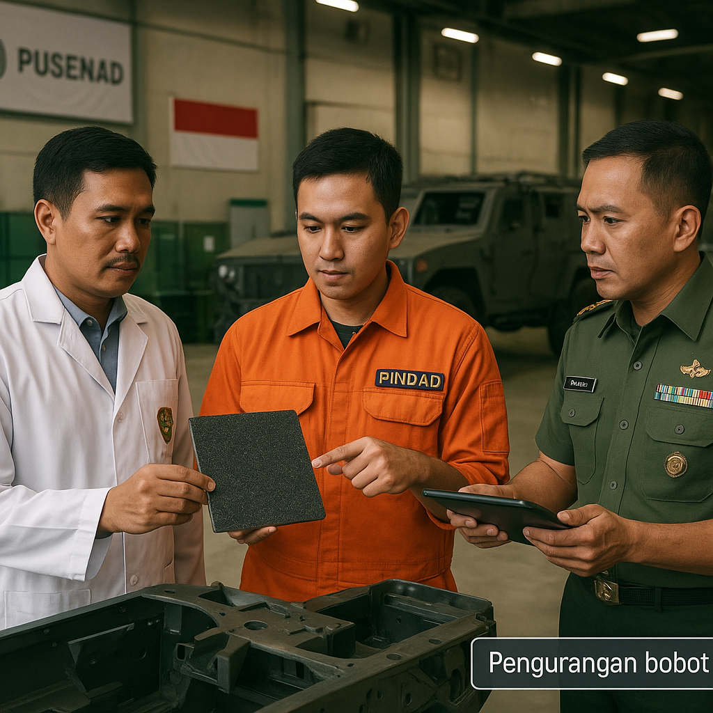 Pusat Riset TNI AD Mengembangkan Material Nano-Carbon untuk Perlindungan Kendaraan Tempur