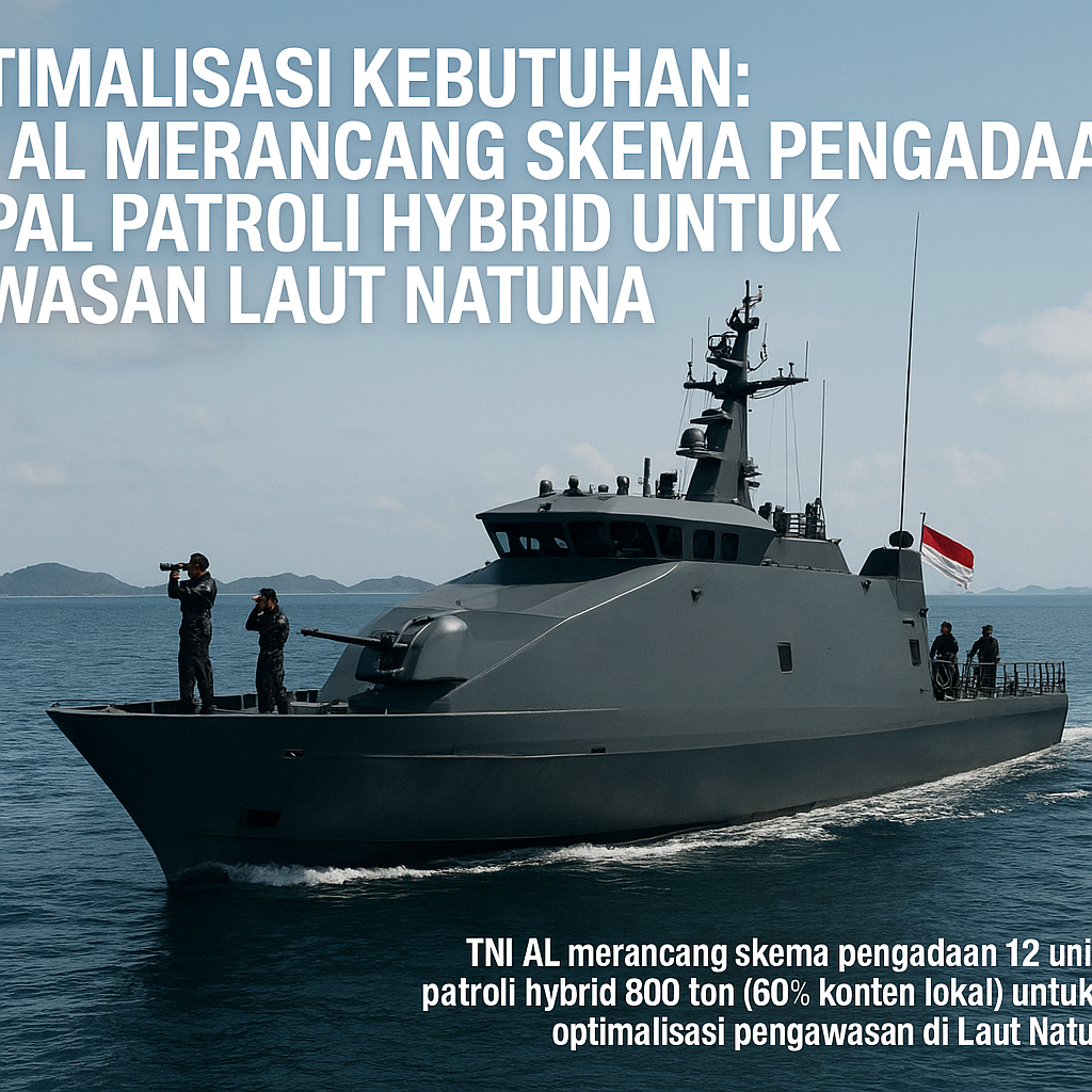 Optimalisasi Kebutuhan: TNI AL Merancang Skema Pengadaan Kapal Patroli Hybrid untuk Kawasan Laut Natuna