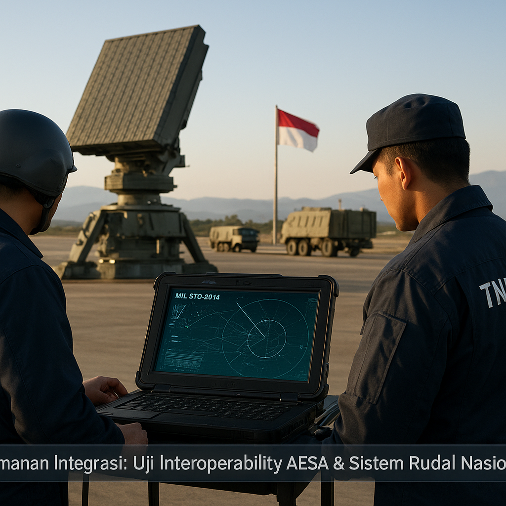 Keamanan Integrasi: TNI AU Melakukan Testing Interoperability antara Radar AESA dan Sistem Rudal Nasional