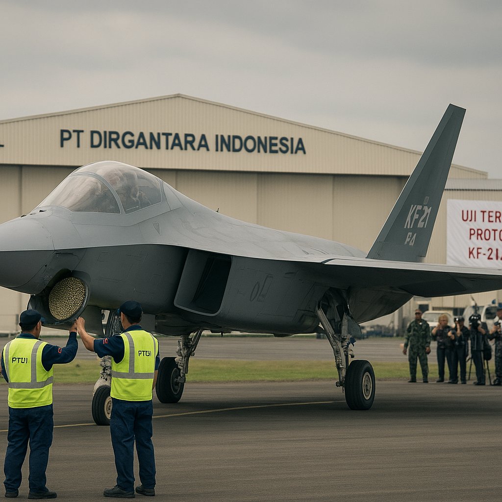PT DI Uji Terbang Prototipe Pesawat Tempur Medium KF-21/IF-X dengan Radar AESA Nasional
