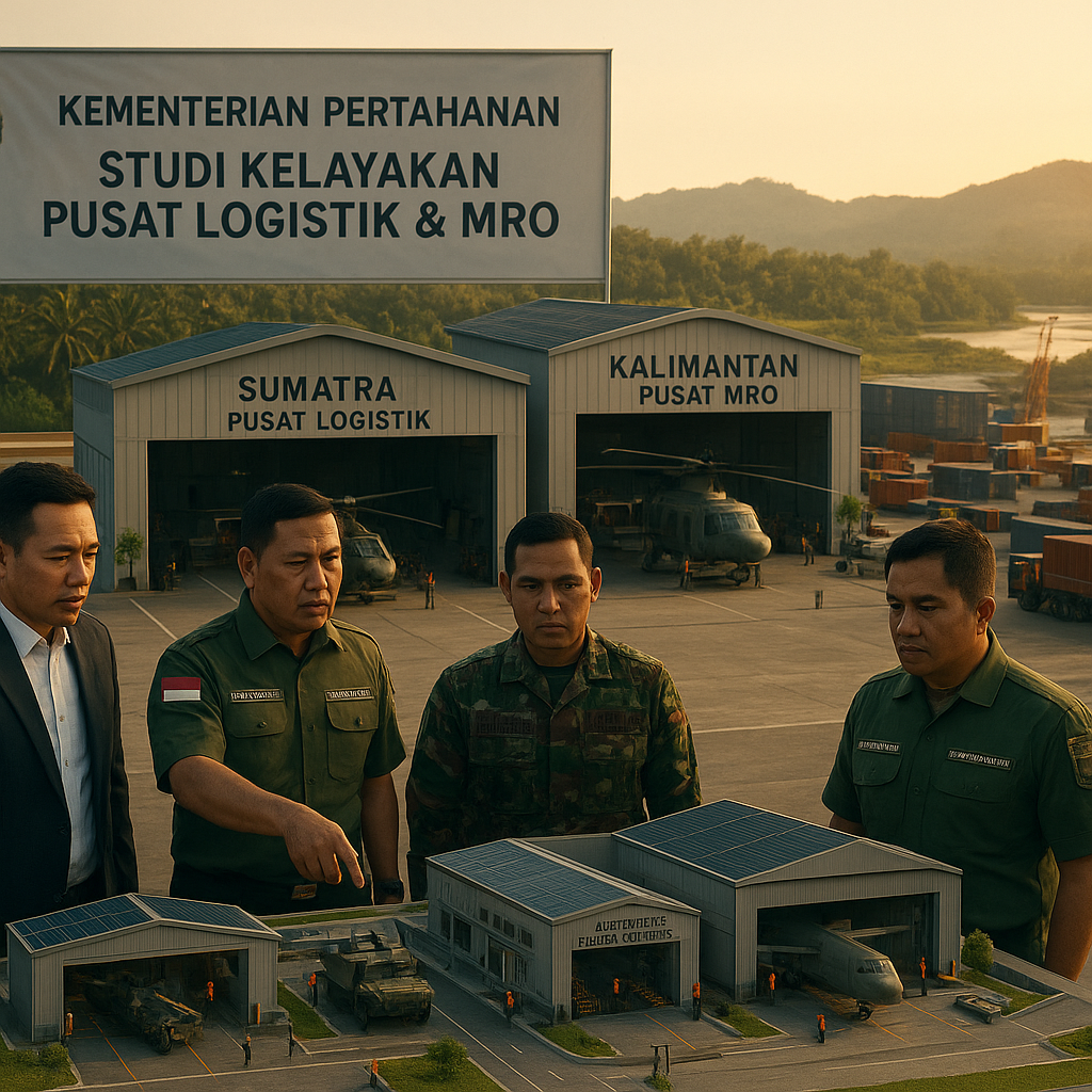 Studi Kelayakan Pembangunan Pusat Logistik dan MRO Terintegrasi untuk Alutsista di Sumatra dan Kalimantan