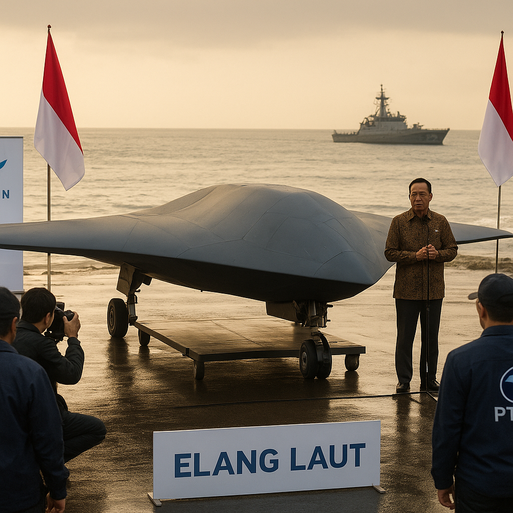 LAPAN dan PTDI Kembangkan Drone Tempur Siluman 'Elang Laut' untuk Pengawasan Maritim