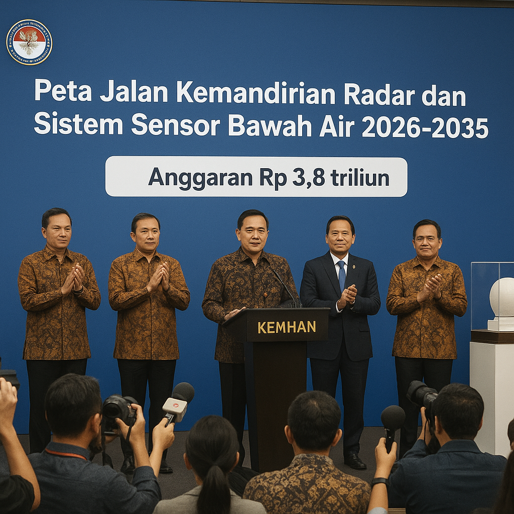 Kemhan Luncurkan Peta Jalan Kemandirian Radar dan Sistem Sensor Bawah Air 2026-2035