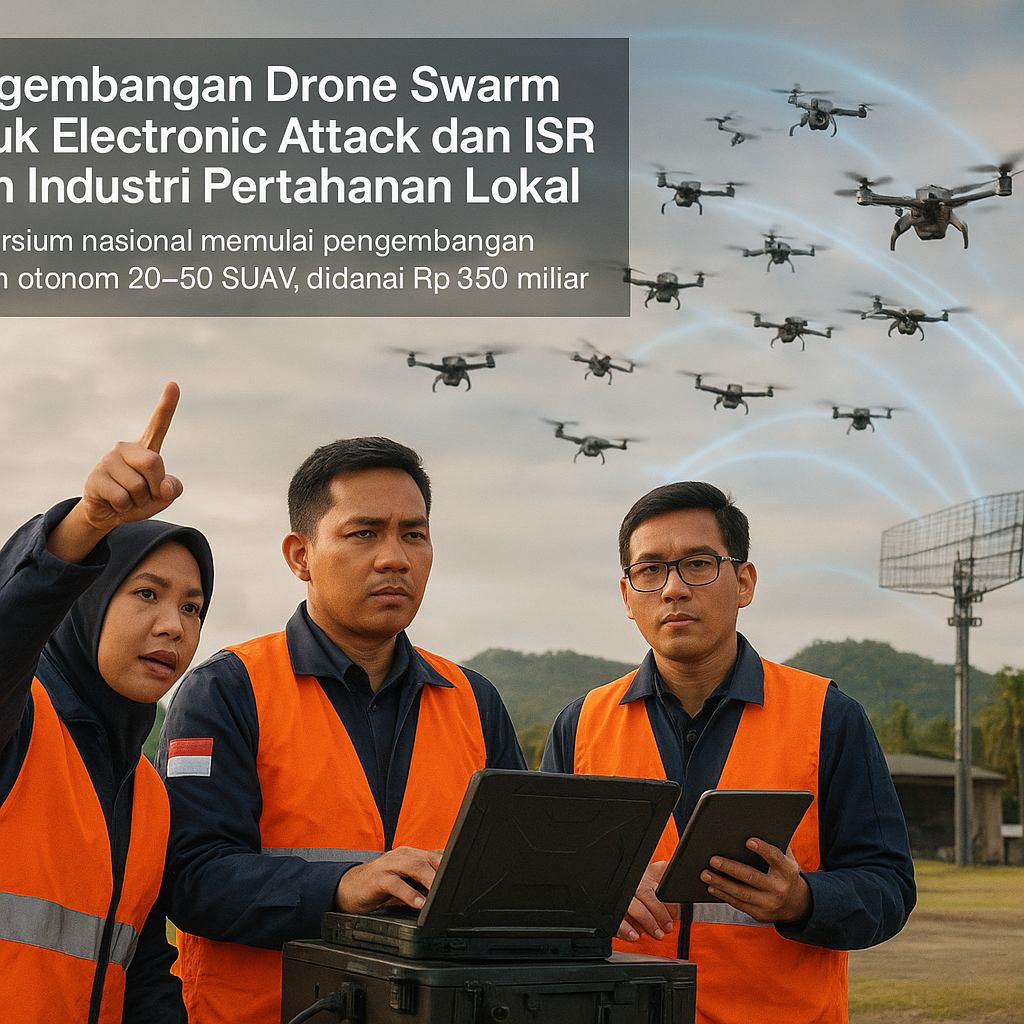 Pengembangan Drone Swarm untuk Electronic Attack dan ISR oleh Industri Pertahanan Lokal
