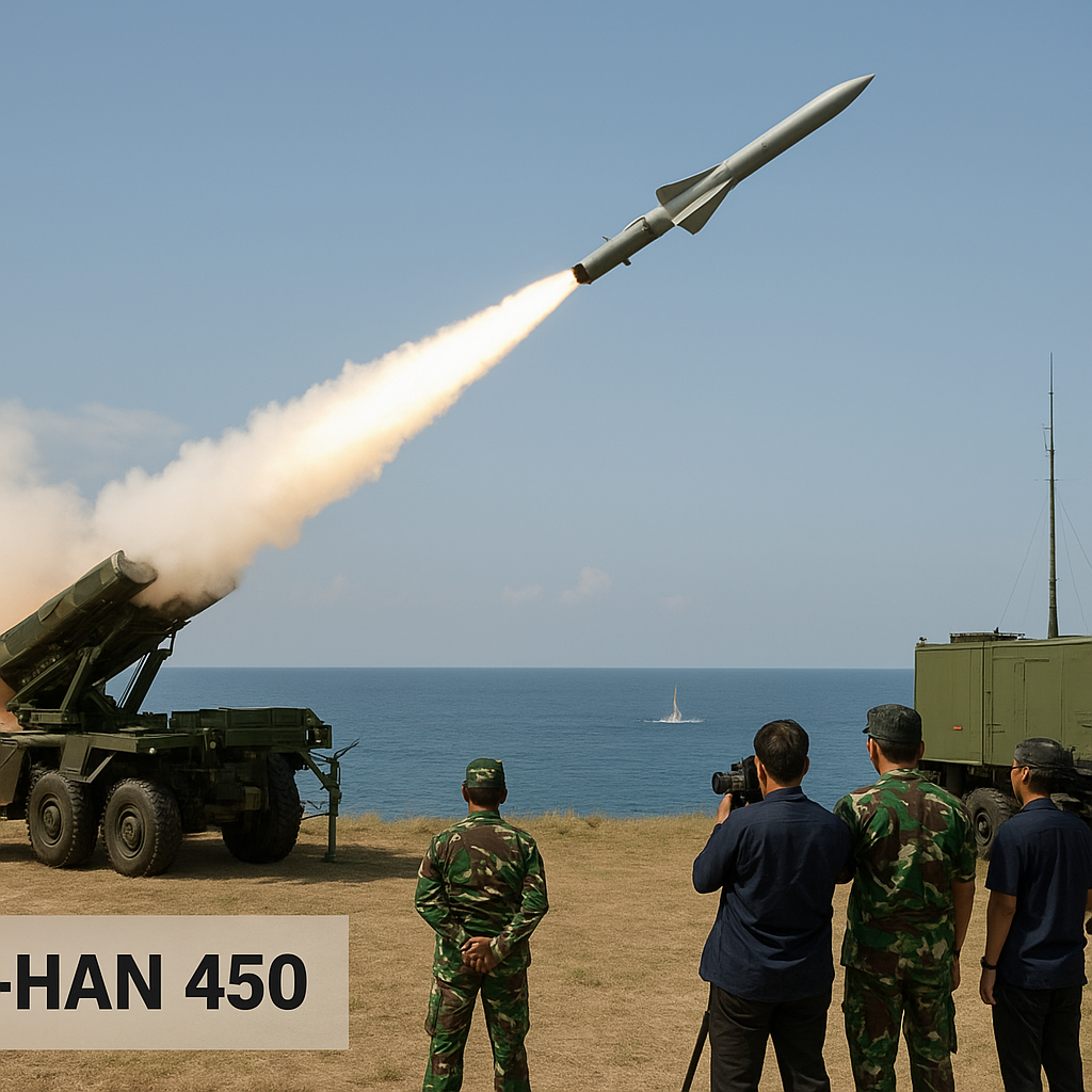 Uji Coba Rudal Pertahanan Udara R-HAN 450 Raih CEP di Bawah 5 Meter