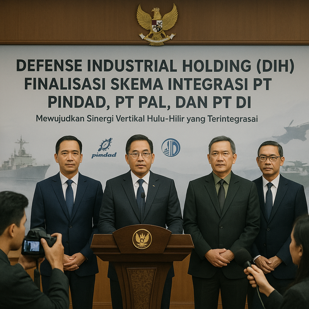 Defense Industrial Holding (DIH) Finalisasi Skema Integrasi PT Pindad, PT PAL, dan PT DI