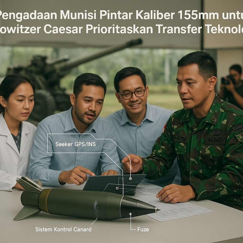 Pengadaan Munisi Pintar Kaliber 155mm untuk Howitzer Caesar Prioritaskan Transfer Teknologi