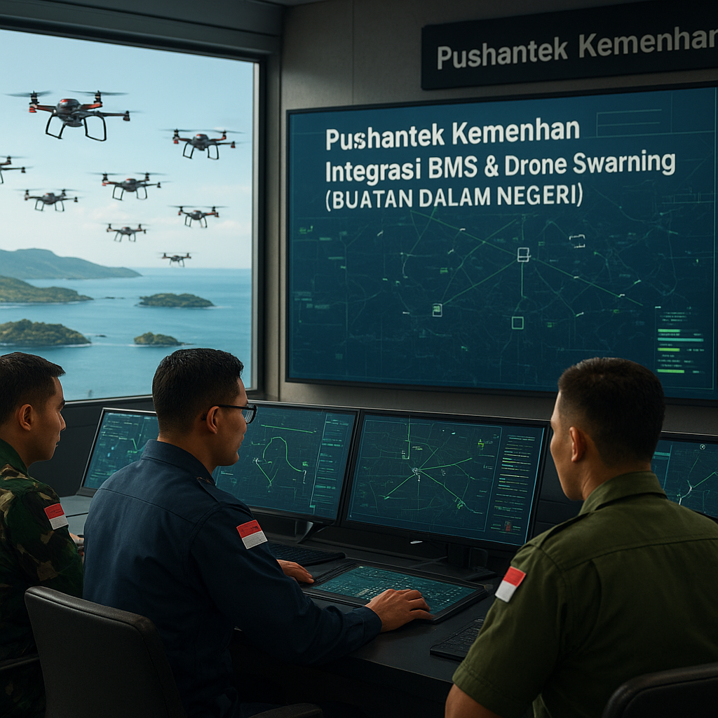 Integrasi Sistem Battle Management System TNI dengan Platform Drone Swarming Dalam Negeri