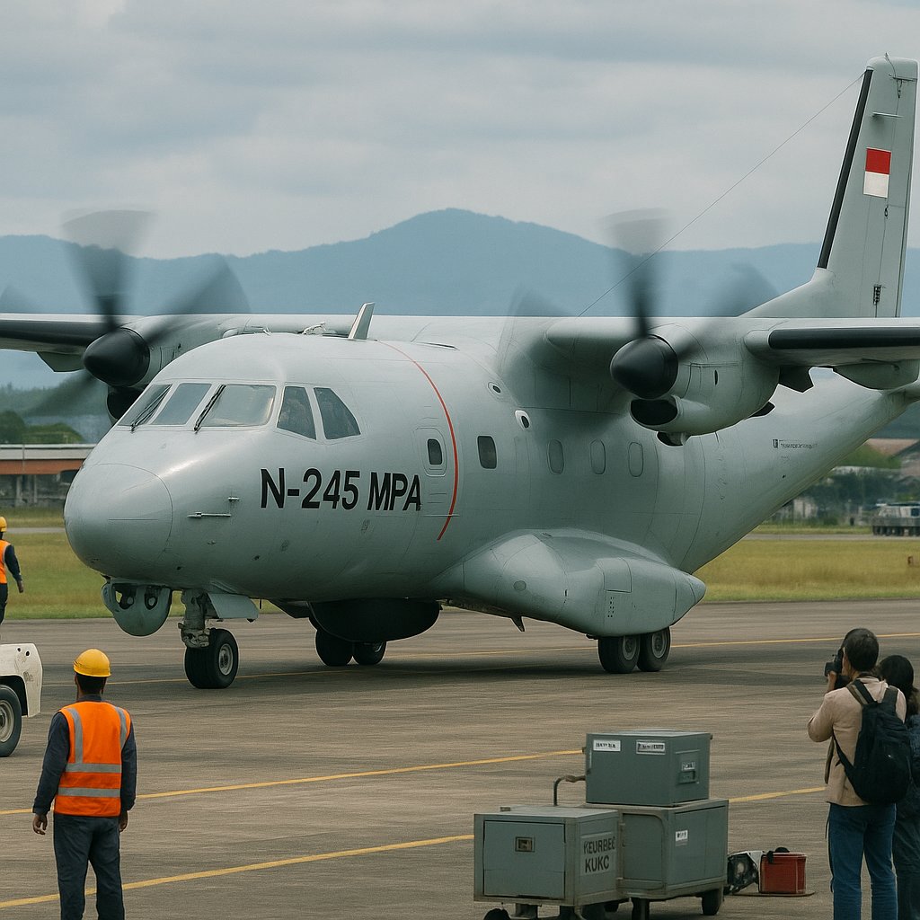 PT Dirgantara Indonesia Ujicoba Terbang Prototipe N-245 Maritime Patrol Aircraft (MPA) Versi Perdana