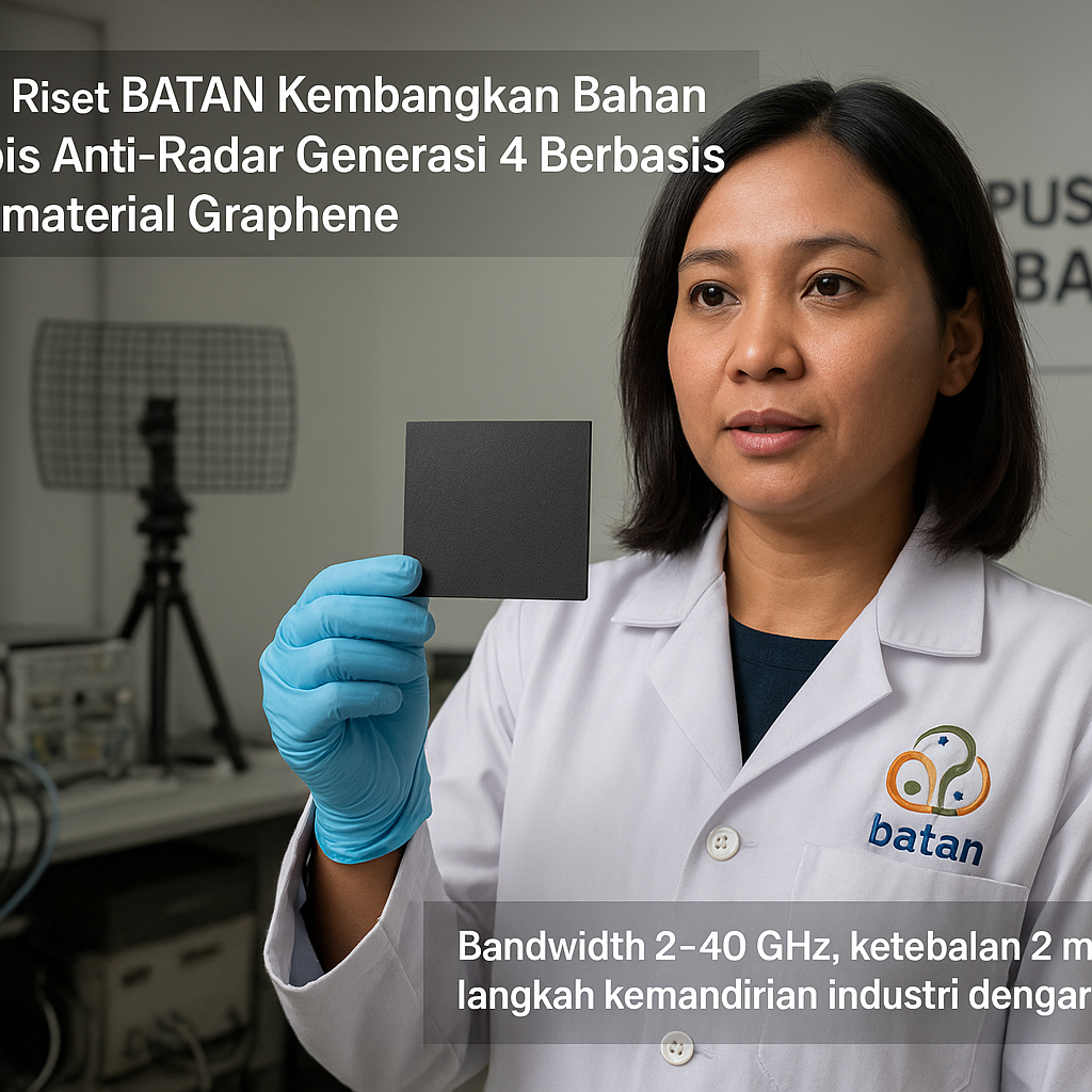 Pusat Riset BATAN Kembangkan Bahan Pelapis Anti-Radar Generasi 4 Berbasis Nanomaterial Graphene