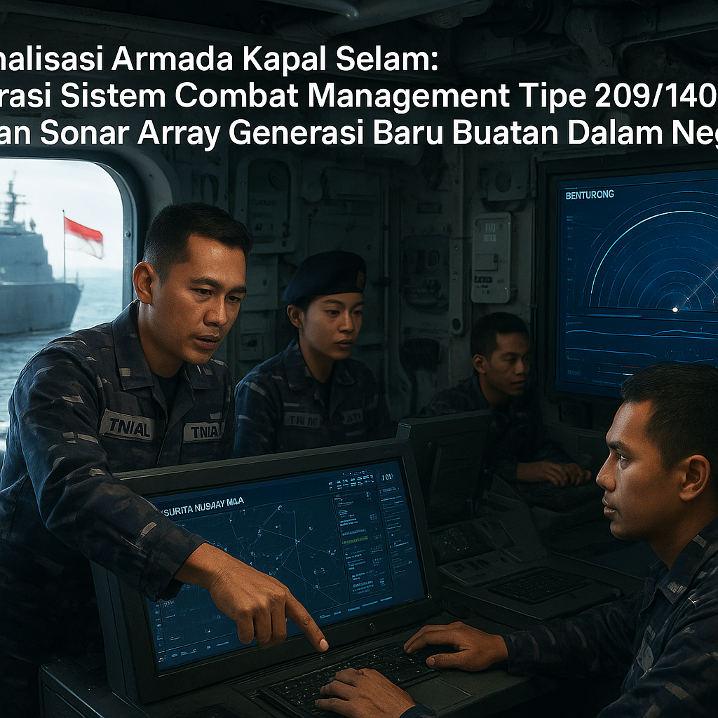Optimalisasi Armada Kapal Selam: Integrasi Sistem Combat Management Tipe 209/1400 dengan Sonar Array Generasi Baru Buatan Dalam Negeri