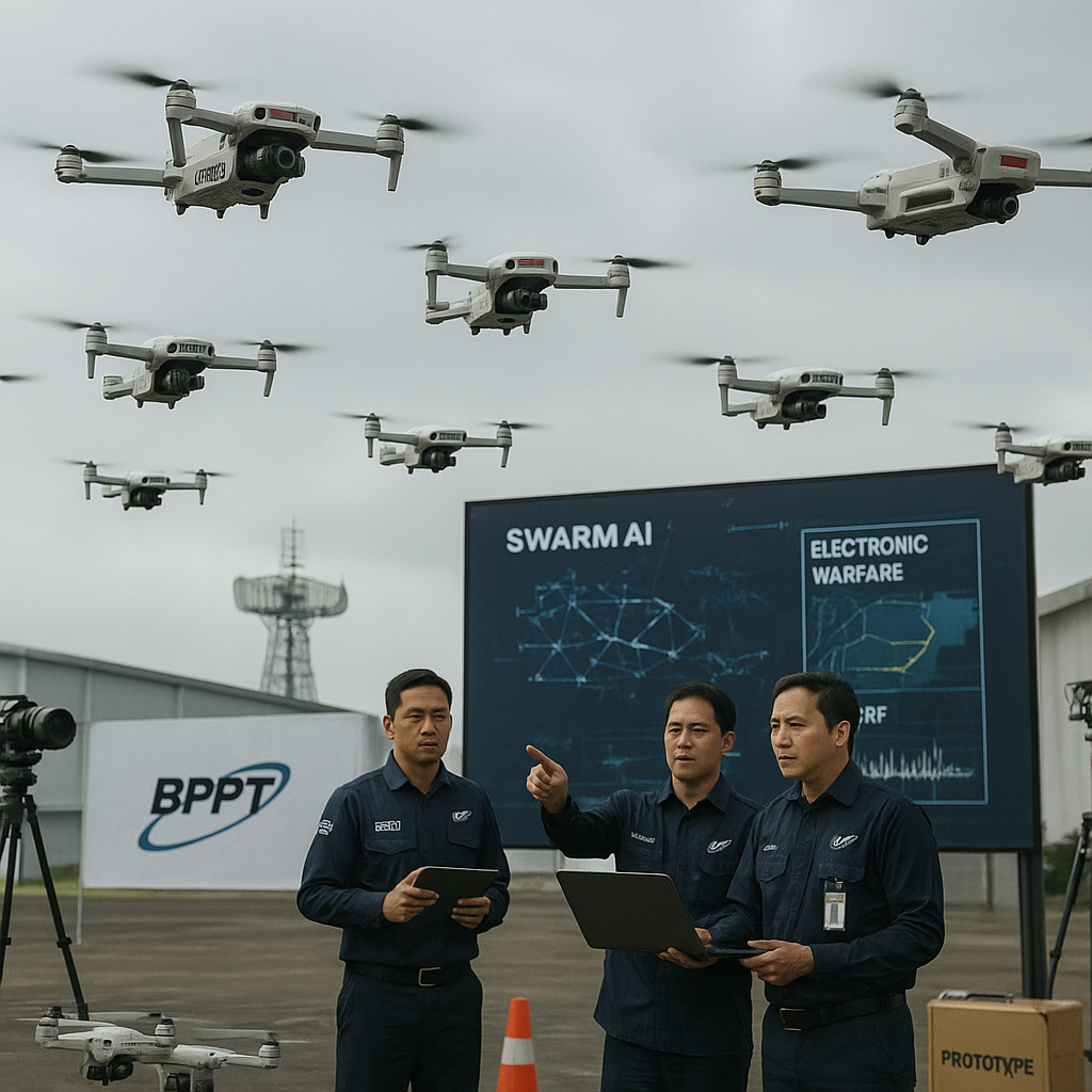 BPPT Kembangkan Drone Swarm untuk Operasi Elektronik Warfare dan Penetrasi Pertahanan Udara