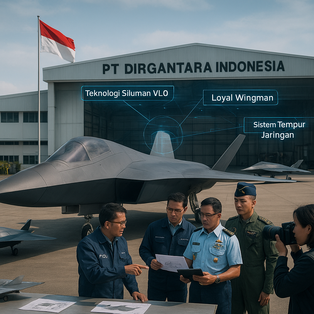 PT DI dan Mitra Kembangkan Jet Tempur Generasi Masa Depan: Fokus pada Teknologi Siluman dan Sistem Tempur Jaringan