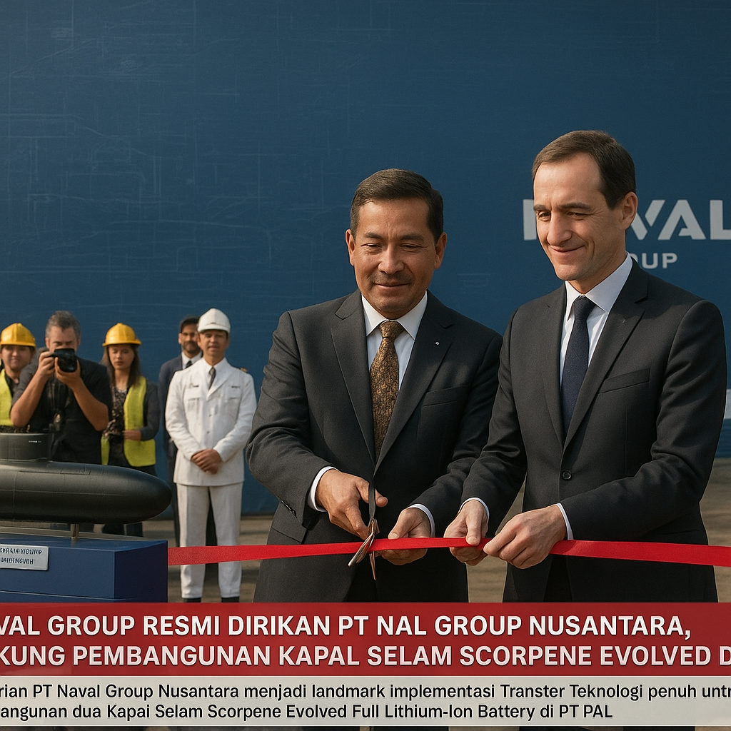 Naval Group Resmi Dirikan PT Naval Group Nusantara, Dukung Pembangunan Kapal Selam Scorpene Evolved di PAL
