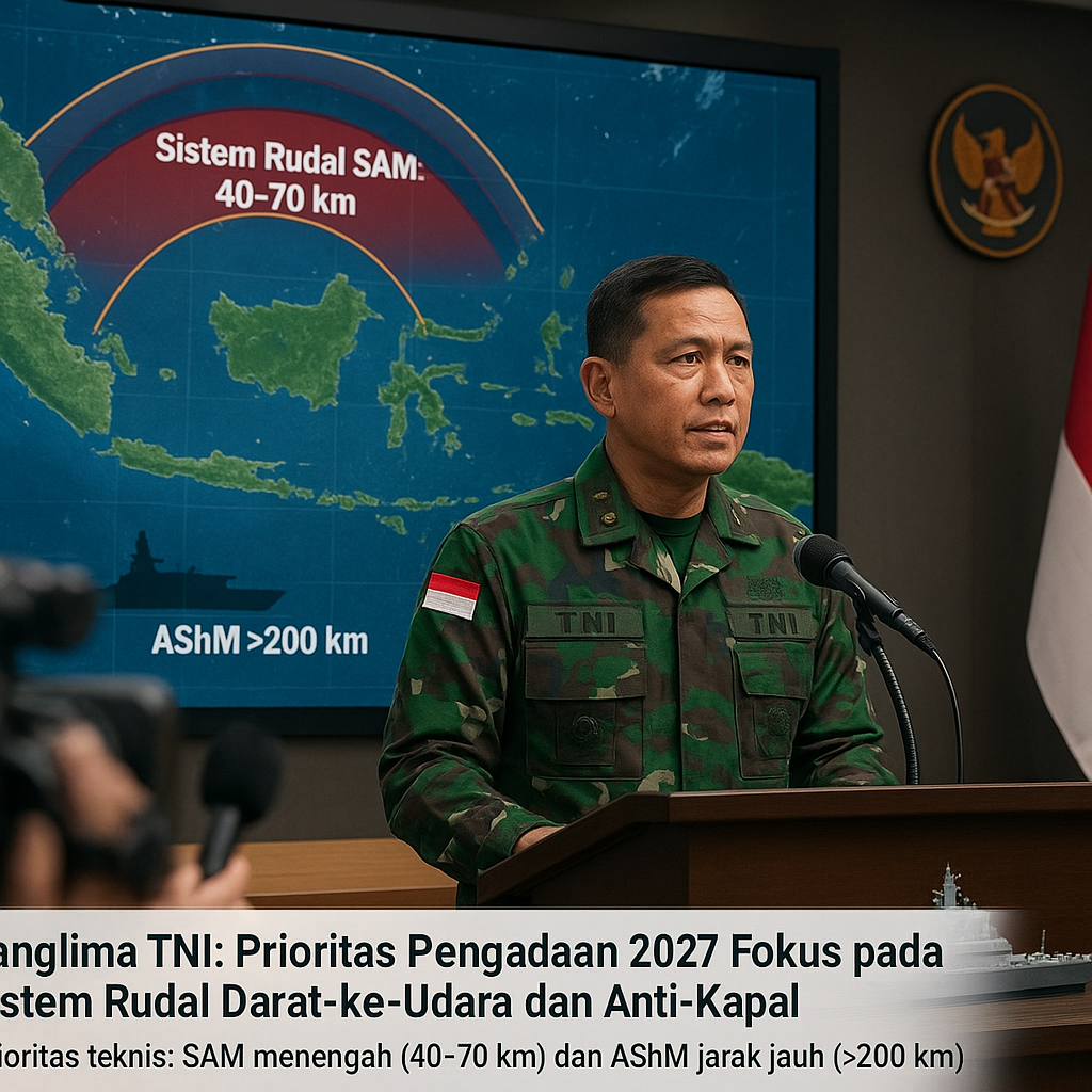 Panglima TNI: Prioritas Pengadaan 2027 Fokus pada Sistem Rudal Darat-ke-Udara dan Anti-Kapal