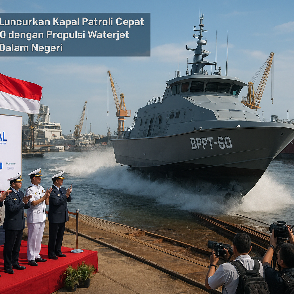 PT PAL Luncurkan Kapal Patroli Cepat BPPT-60 dengan Propulsi Waterjet Buatan Dalam Negeri