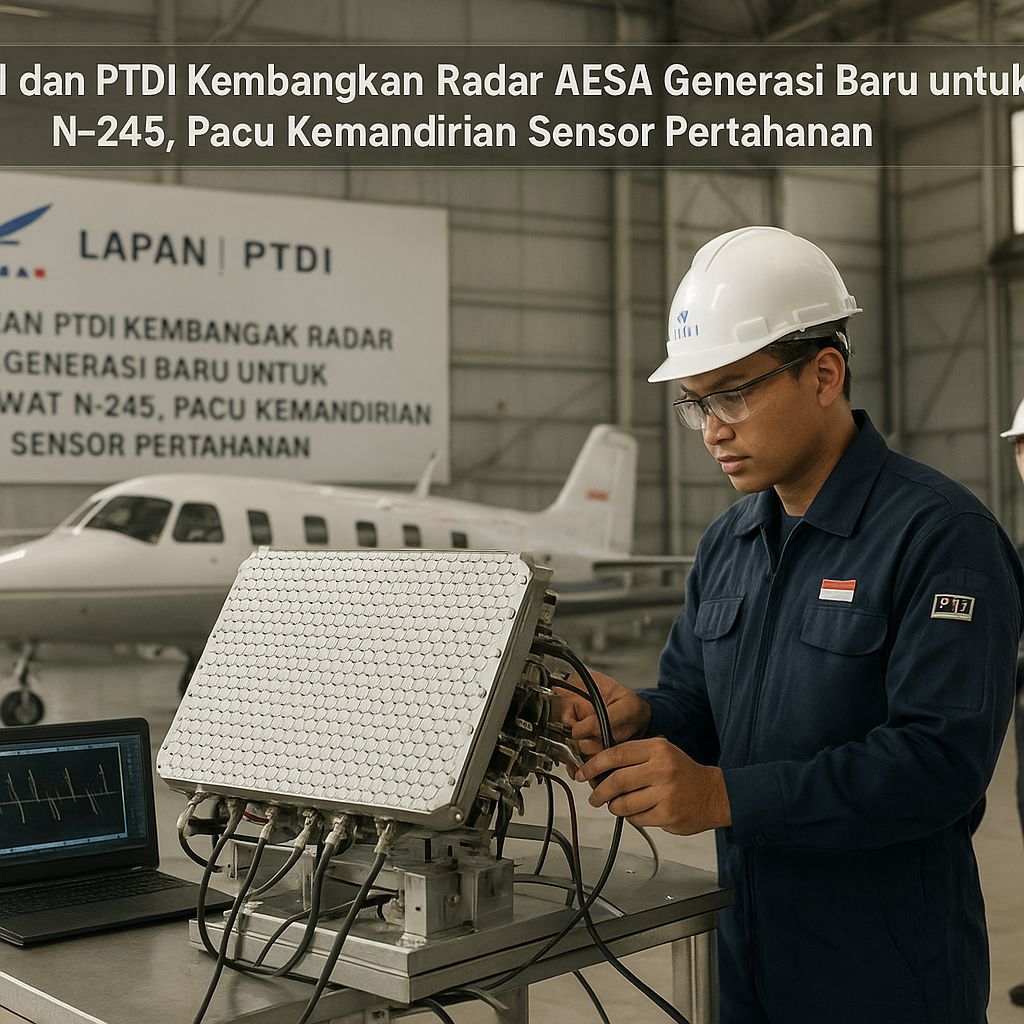 LAPAN dan PTDI Kembangkan Radar AESA Generasi Baru untuk Pesawat N-245, Pacu Kemandirian Sensor Pertahanan
