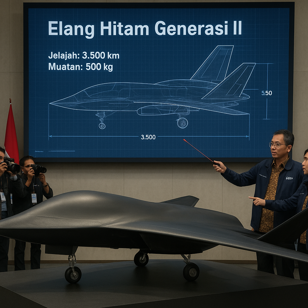 BPPT Rilis Blueprint Pengembangan Drone Tempur Nir-Awak Elang Hitam Generasi II