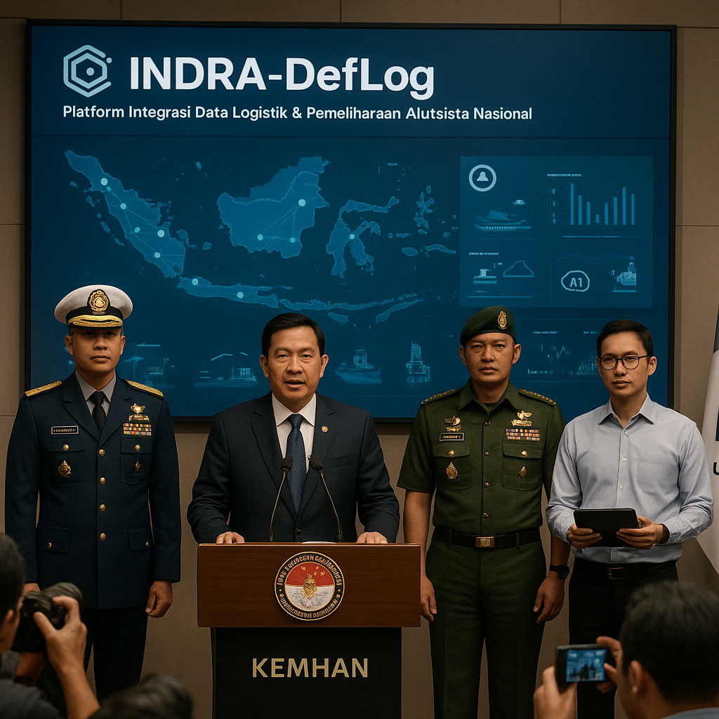 Kemhan Luncurkan Platform Integrasi Data Logistik dan Pemeliharaan Alutsista Nasional 'INDRA-DefLog'