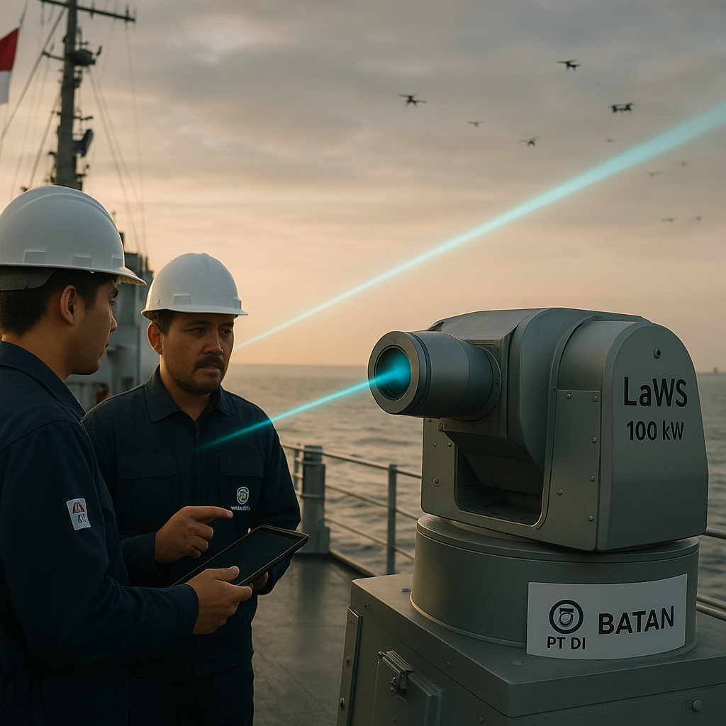 Studi Kelayakan: Pengembangan Sistem Laser Weapon System (LaWS) Skala Kapal untuk KRI oleh PT DI dan Batan